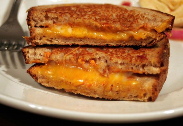 Golden Skillet Grilled Cheese serving suggestion