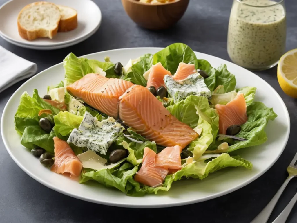 Elevate Your Lunch: Smoked Salmon Caesar Salad