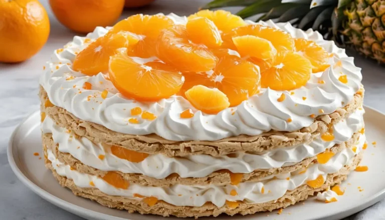 Orange Pineapple Swirl Cheesecake