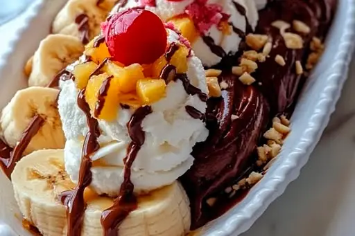 homemade banana split