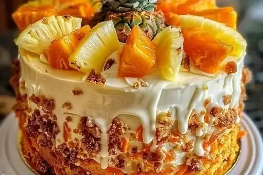 Hawaiian Carrot Pineapple Cake