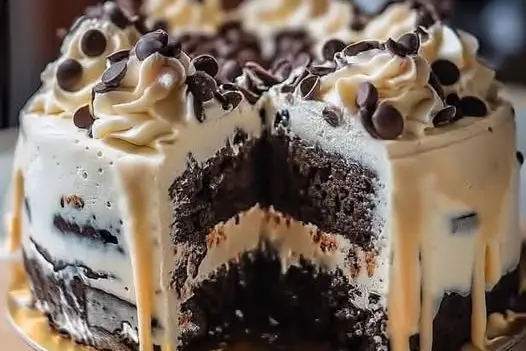 Chocolate Chip Cookie Dough Ice Cream Cake