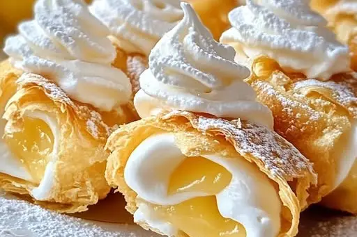 Zesty Lemon Meringue Cannoli Delights