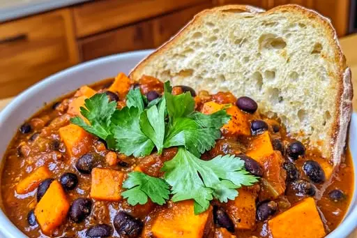 Hearty Spiced Sweet Potato and Black Bean Stew