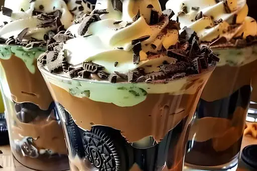 Indulgent Baileys Chocolate Mint Pudding Parfaits