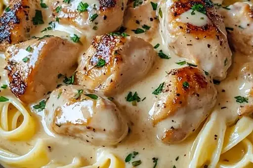 Creamy Garlic Chicken with Pasta