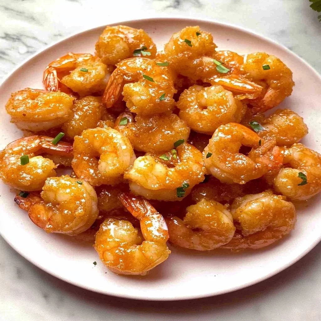 Delicious Bang Bang Shrimp served with spicy sauce and garnished with green onions