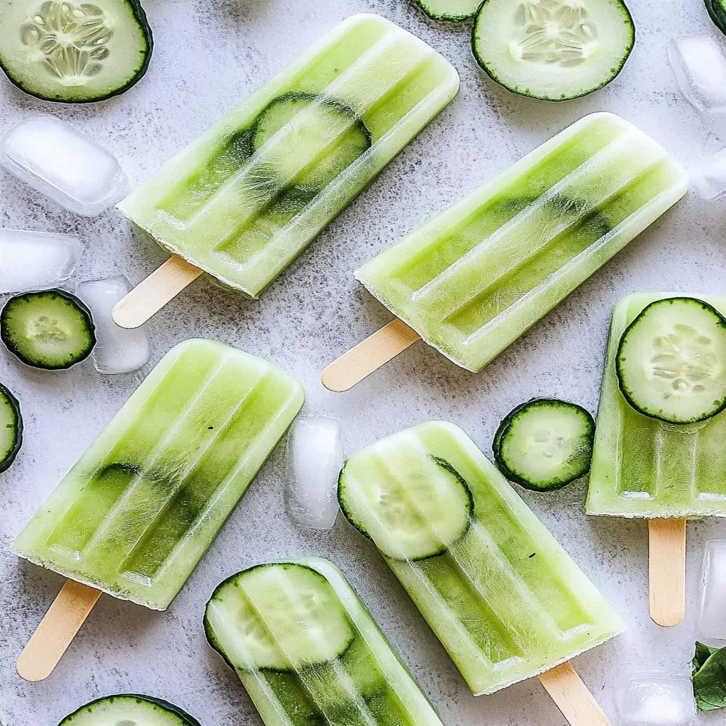 Refreshing cucumber lime popsicles for a cool summer treat