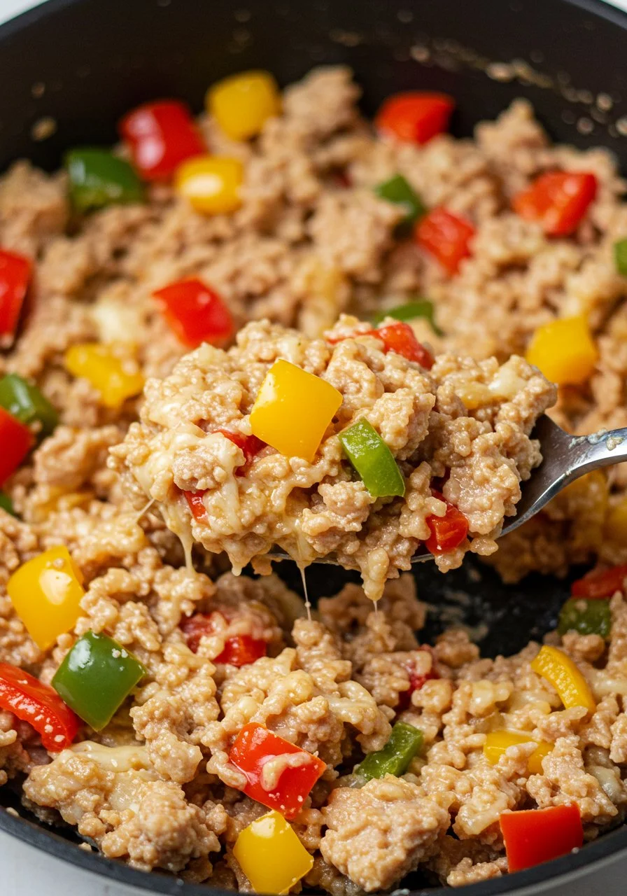 Delicious ground turkey and peppers dish, nutritious and easy to make