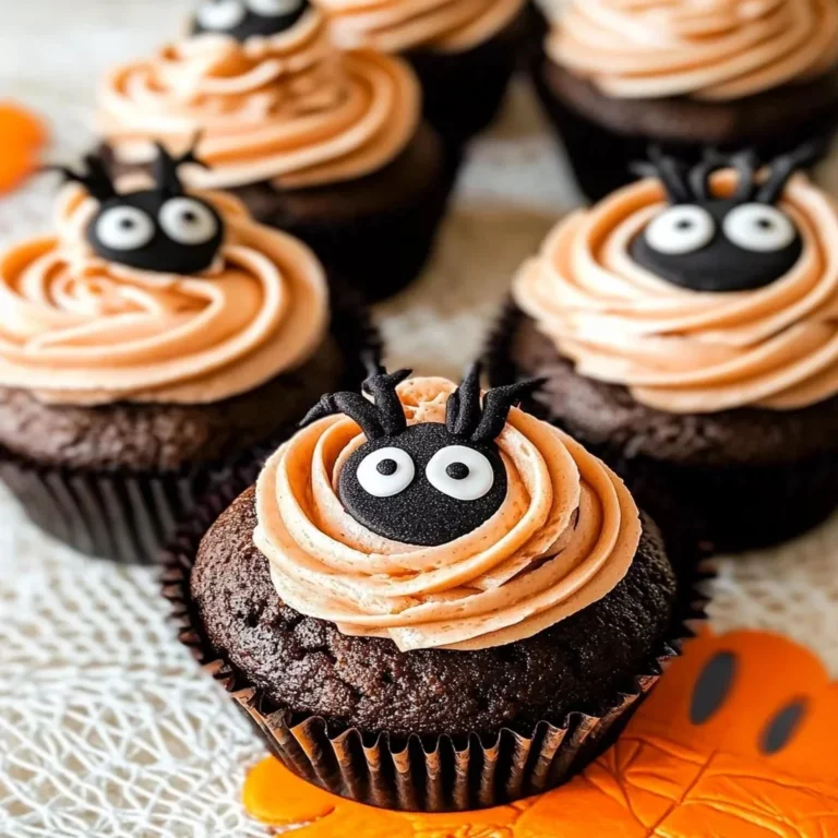 Colorful Halloween cupcakes decorated with ghosts, pumpkins, and spiders.