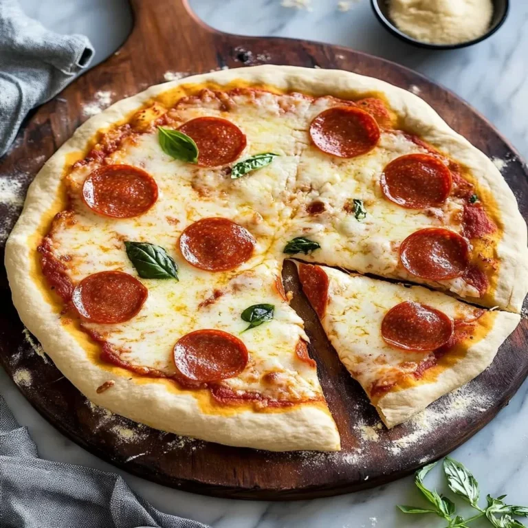 Bowl of homemade pizza dough ready for baking