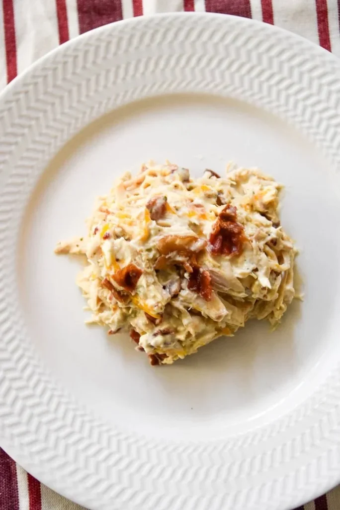 Delicious Keto Crack Chicken served on a plate with herbs