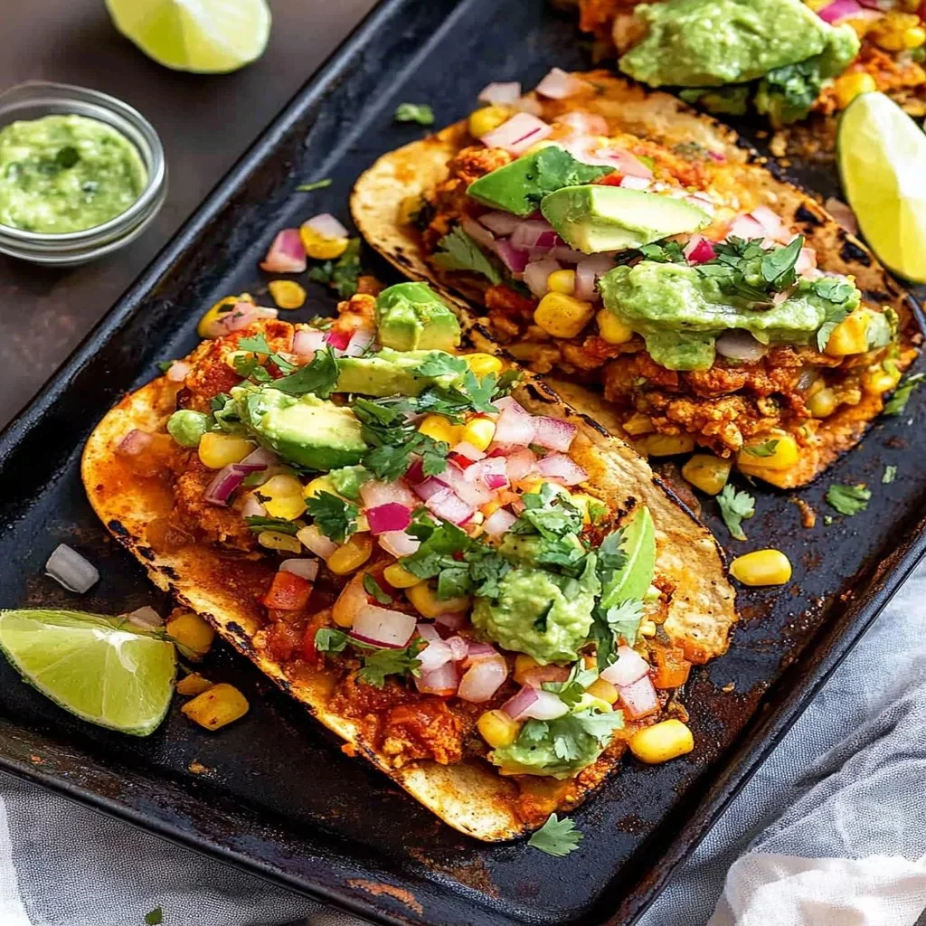 Colorful Mexican corn and black bean salad with fresh ingredients