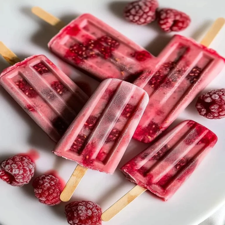 Homemade rose raspberry popsicles served on a wooden stick