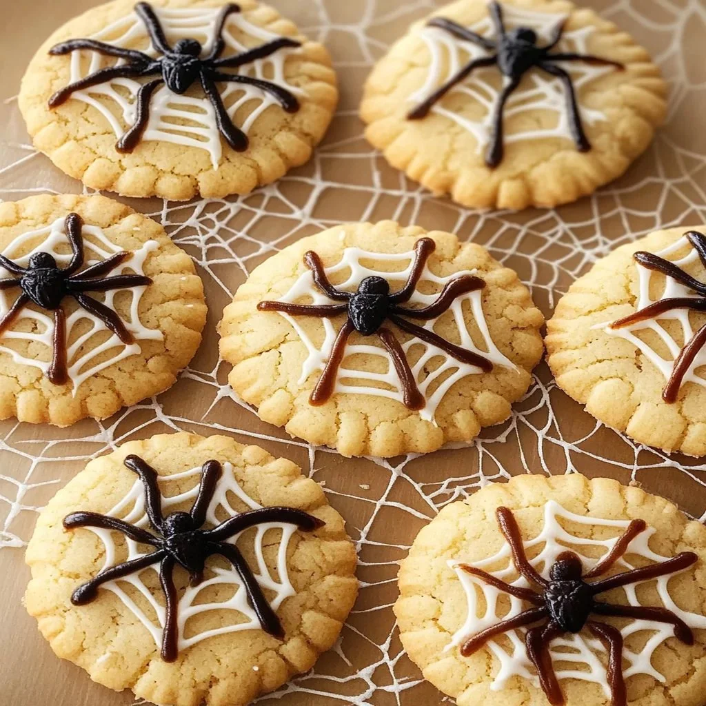 Decorative Spider Web Cookies for Halloween festivities
