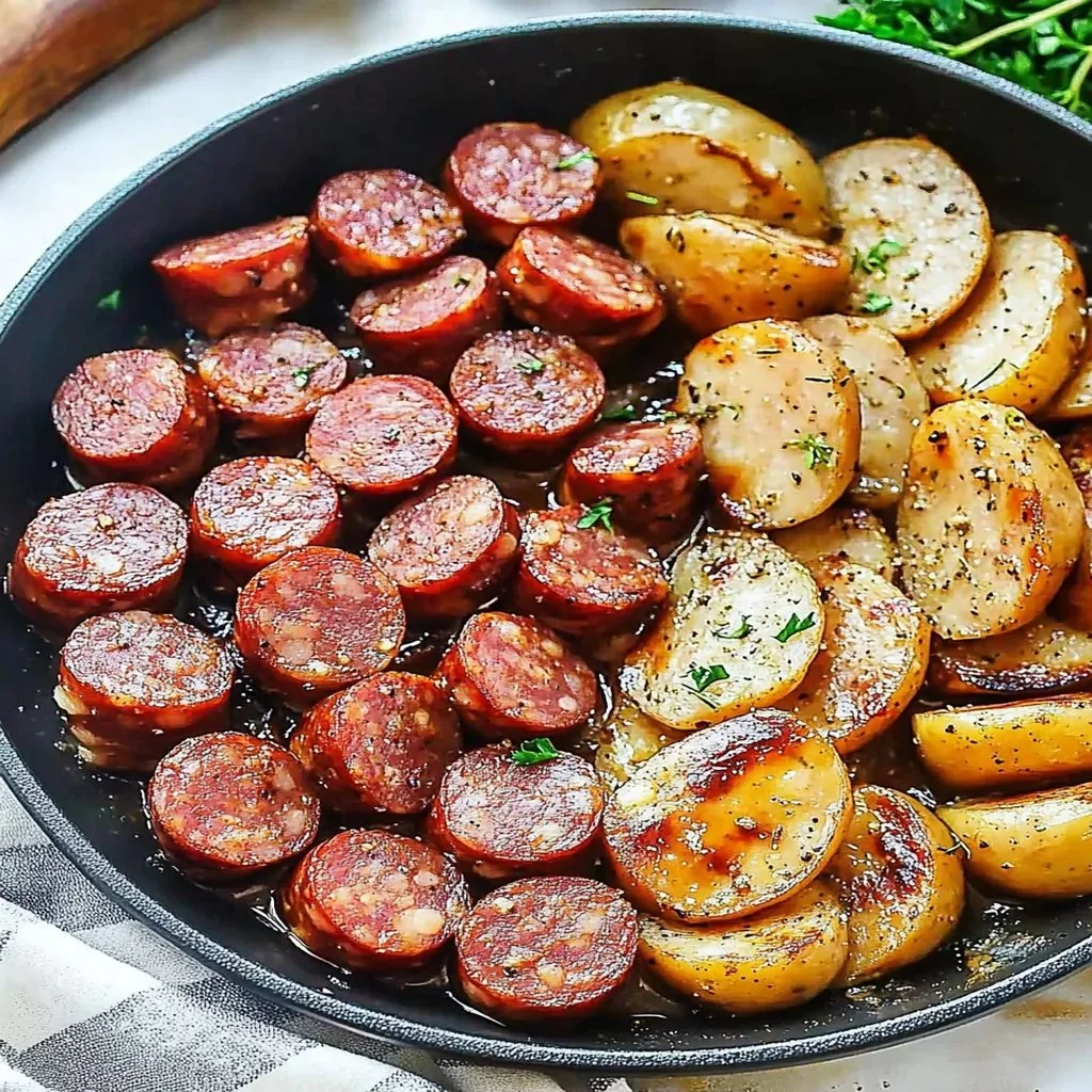 A beautifully arranged summer sausage platter with cheeses and fruits.