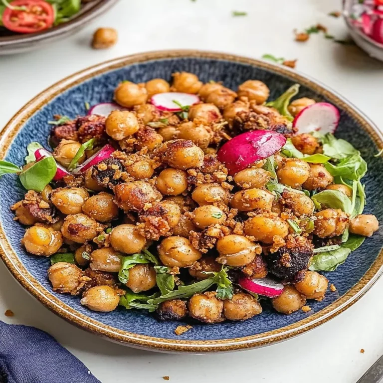 Crispy and flavorful crunchy chickpeas in a bowl, a healthy vegan snack.