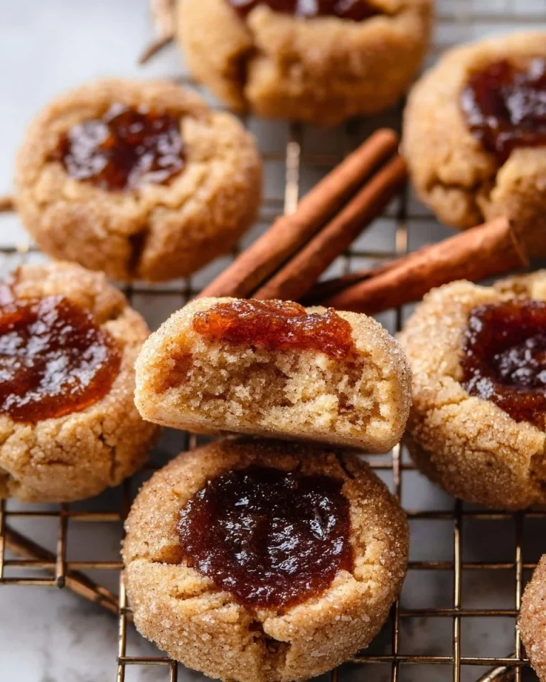 Freshly baked Apple Butter Snickerdoodle Cookies on a cooling rack.