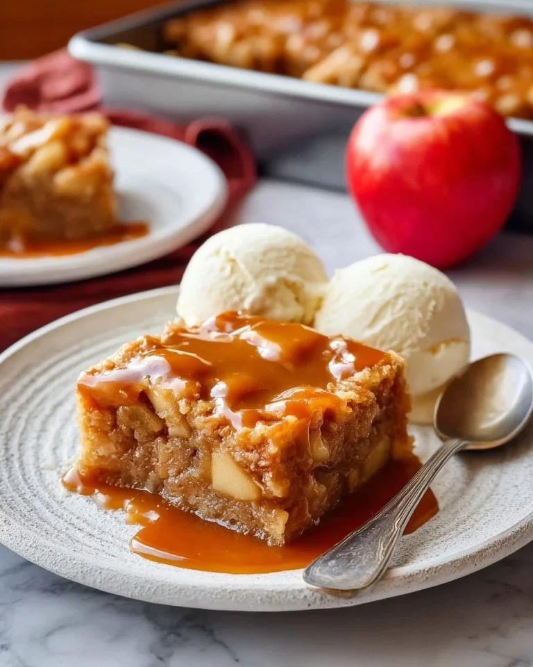 Delicious homemade Apple Fritter Cake with cinnamon glaze on a plate