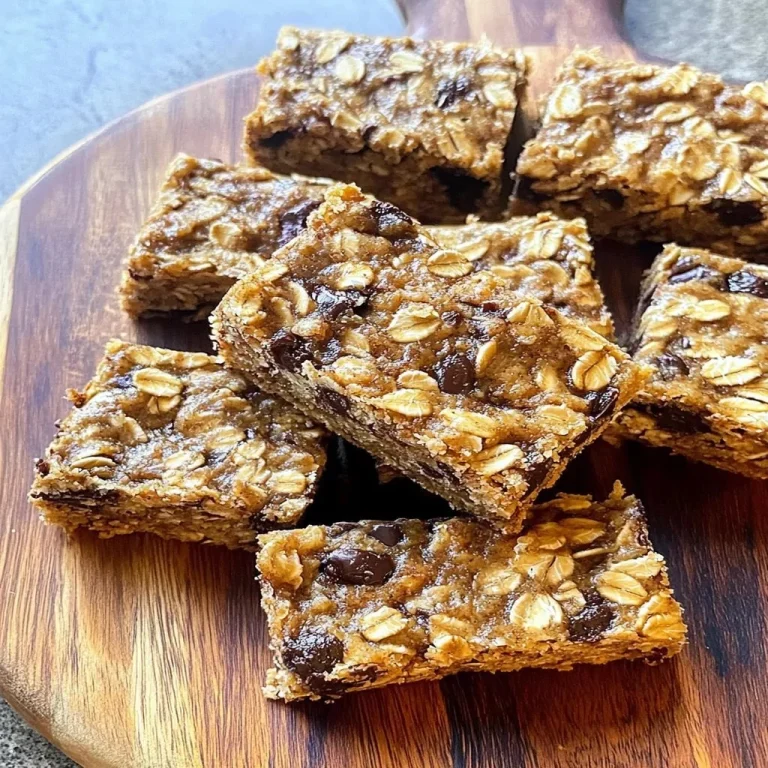 Homemade Banana Oatmeal Bars with bananas and oats, healthy snack recipe