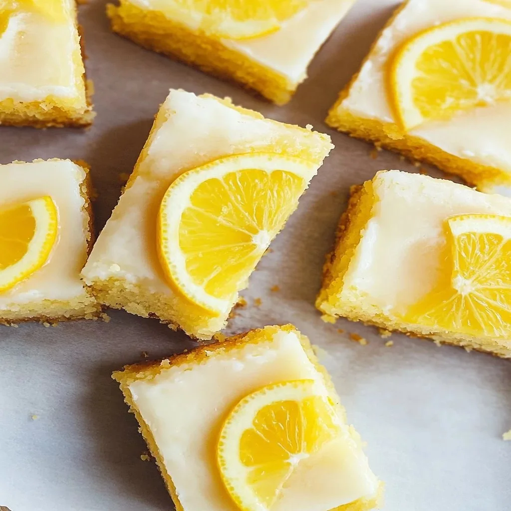 Deliciously bright and fudgy lemon brownies topped with a zesty glaze
