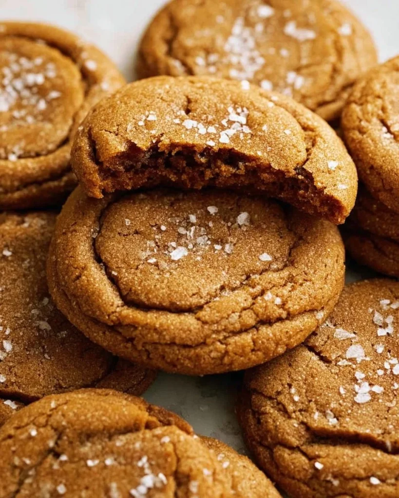Delicious brown butter and maple chewy pumpkin cookies on a plate