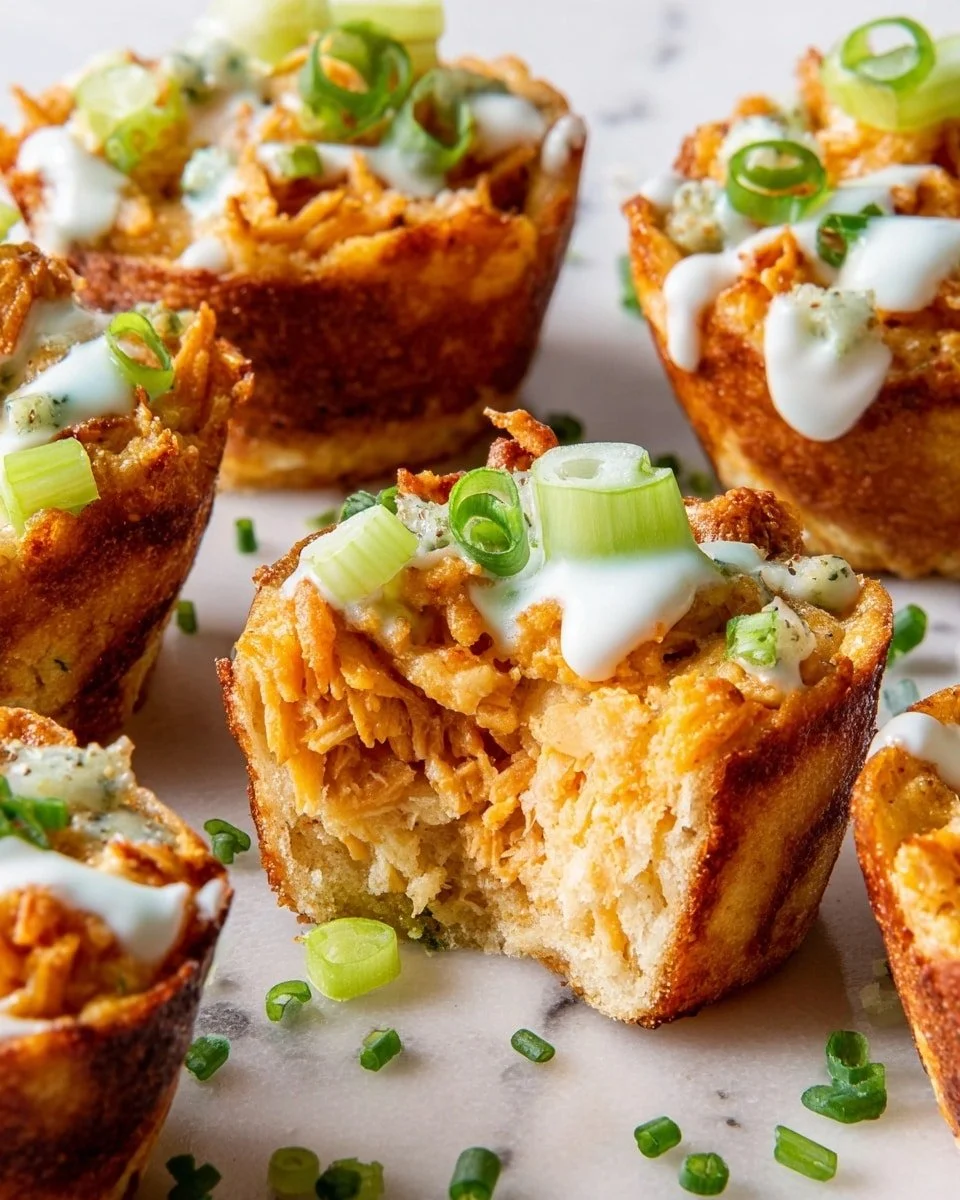 Buffalo Blitz Bites served with dip and celery sticks