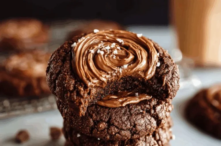 Delicious homemade Chocolate Cake Cookies on a cooling rack