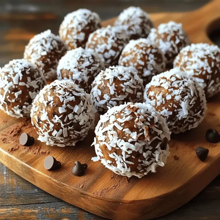 Delicious Chocolate Coconut Energy Balls recipe for healthy snacking