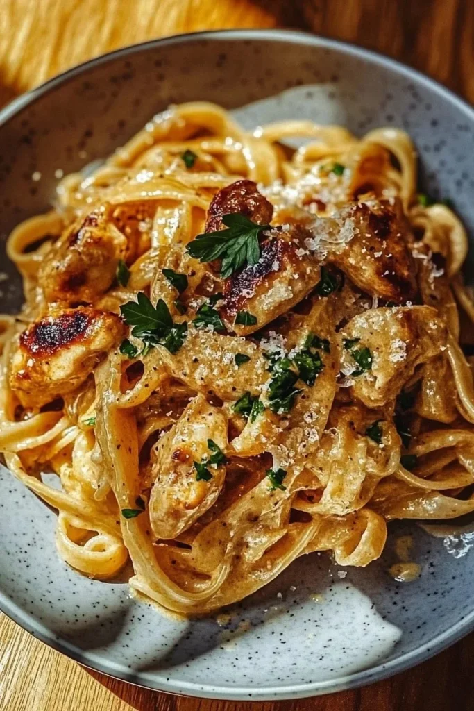 Delicious Cowboy Butter Chicken Linguine - a fusion of flavors and creamy sauce