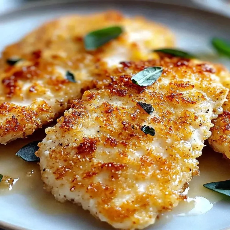 Crispy Air Fryer Parmesan Crusted Chicken served with fresh herbs.