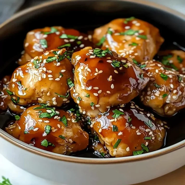 Delicious Crockpot Honey Garlic Chicken served with vegetables