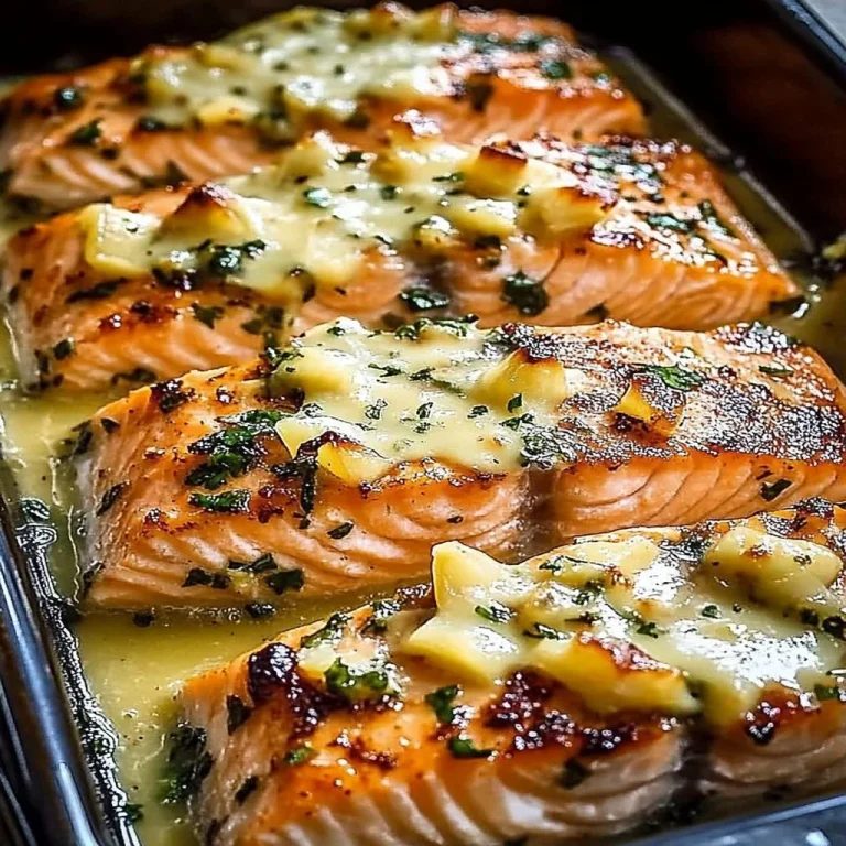 Delicious easy baked salmon with herbs and lemon on a plate