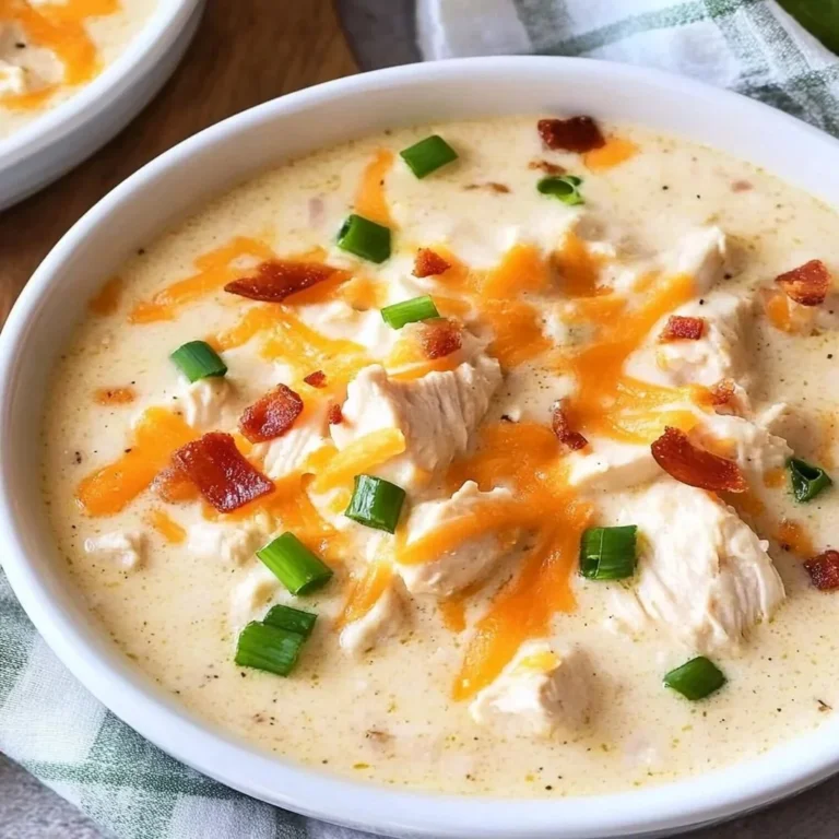 Creamy ranch chicken prepared in a crock pot, served with vegetables.