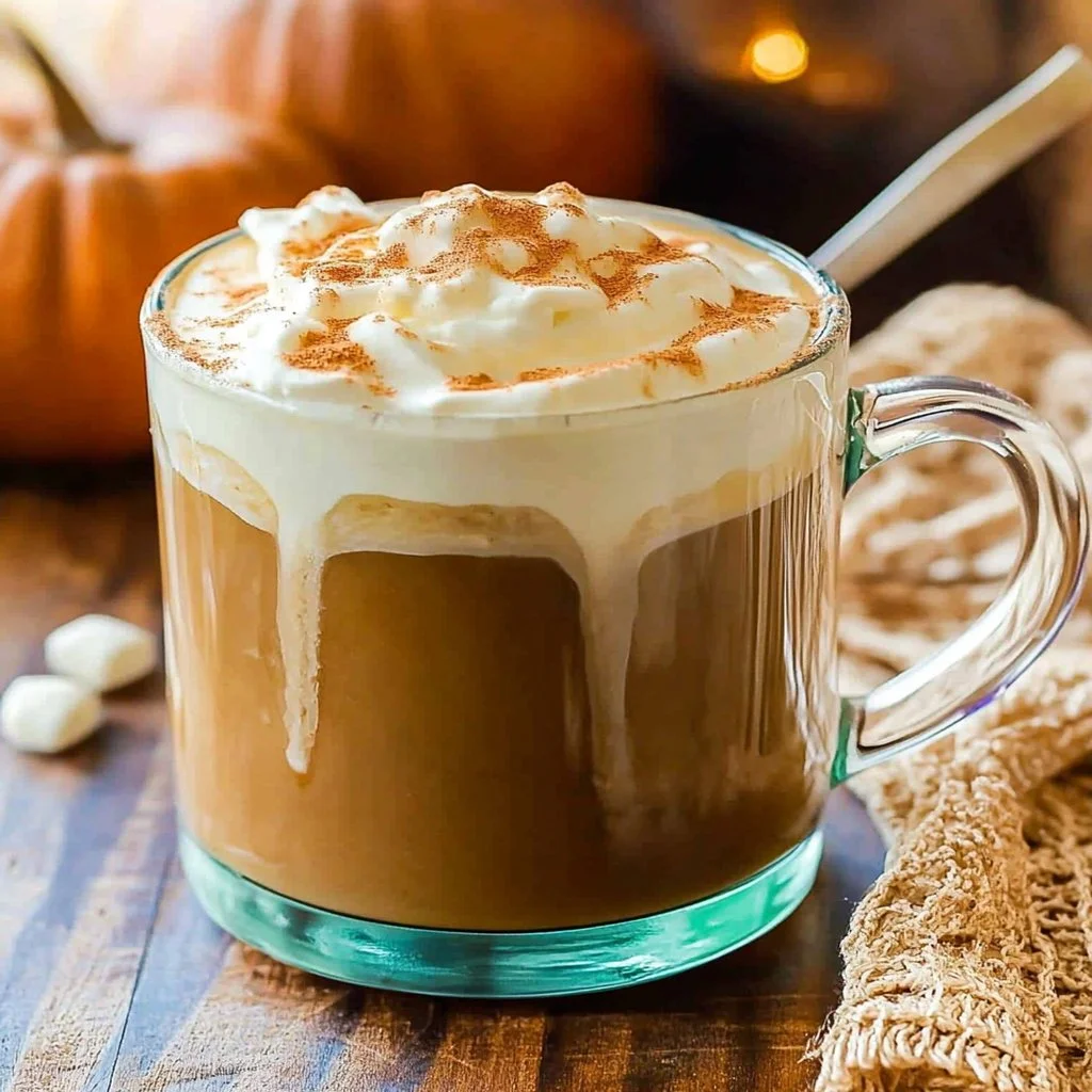 Bottle of fall pumpkin marshmallow coffee syrup for seasonal beverages