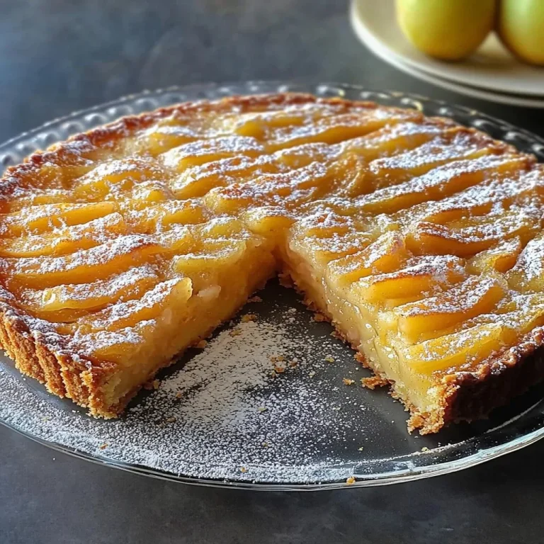 Delicious French nectarine cake decorated with fresh slices of fruit.