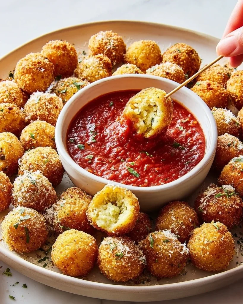 Crispy fried gnocchi bites served as a tasty appetizer