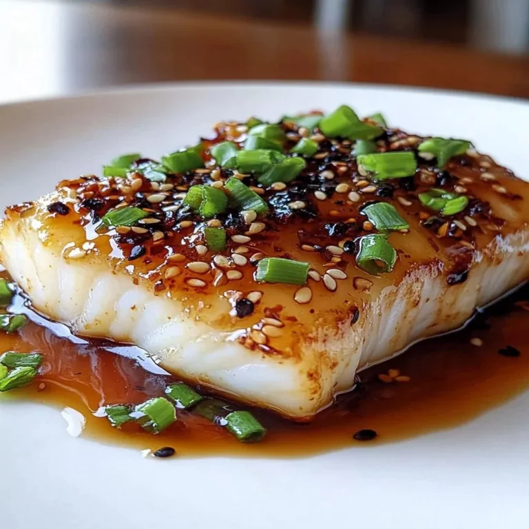 Ginger Soy Glazed Cod served with vegetables on a plate
