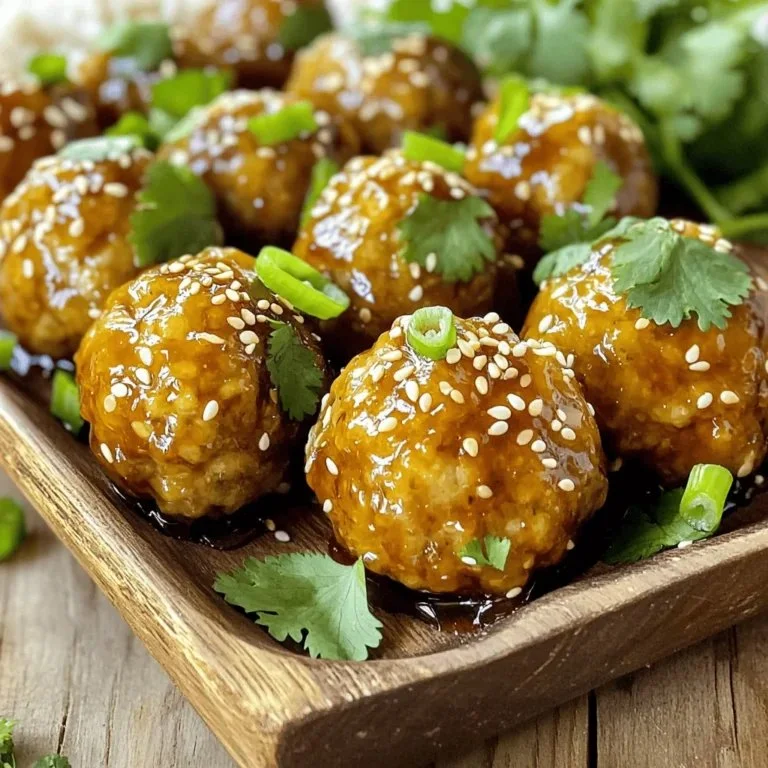 Delicious honey glazed teriyaki meatballs served in a bowl