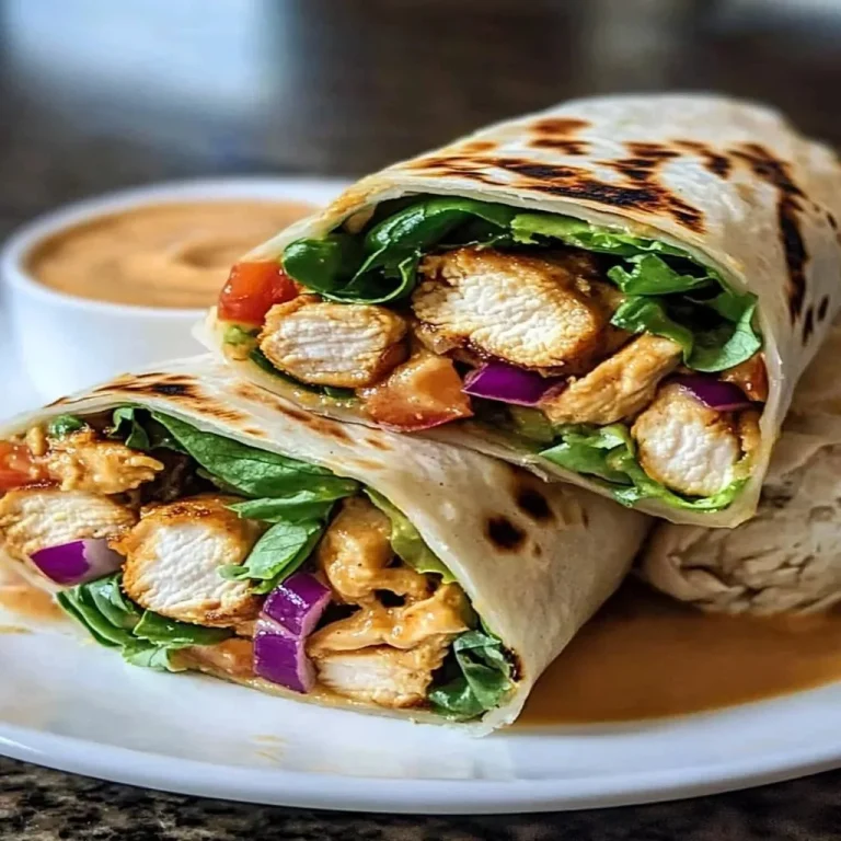 Delicious Thai Peanut Chicken Wraps filled with chicken and fresh vegetables