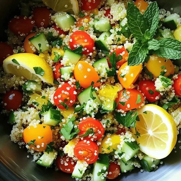 Lemon Herb Quinoa Salad, a vibrant and nutritious dish with fresh herbs and lemon zest