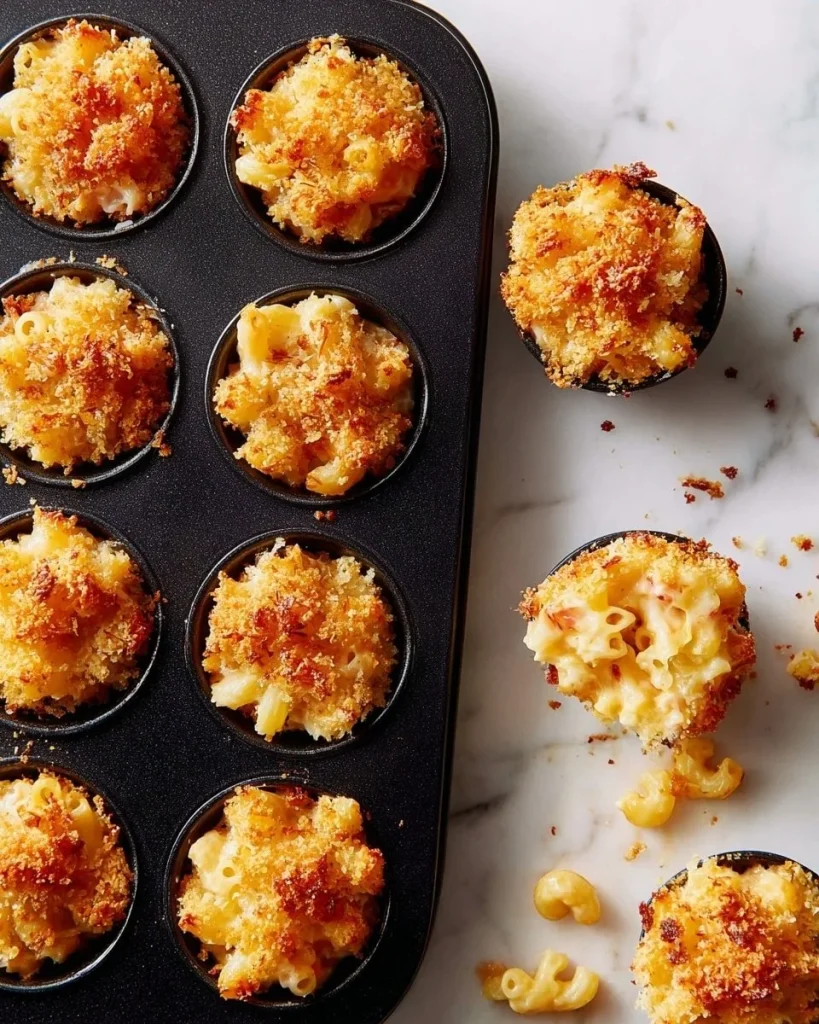 Delicious Lobster Mac & Cheese Bites on a serving platter