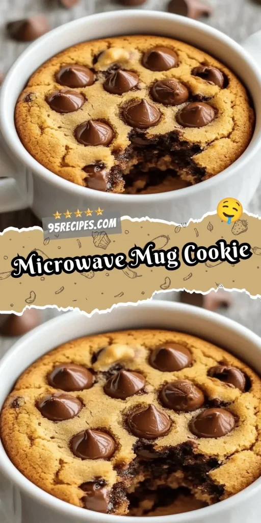 Delicious chocolate chip Microwave Mug Cookie served in a mug