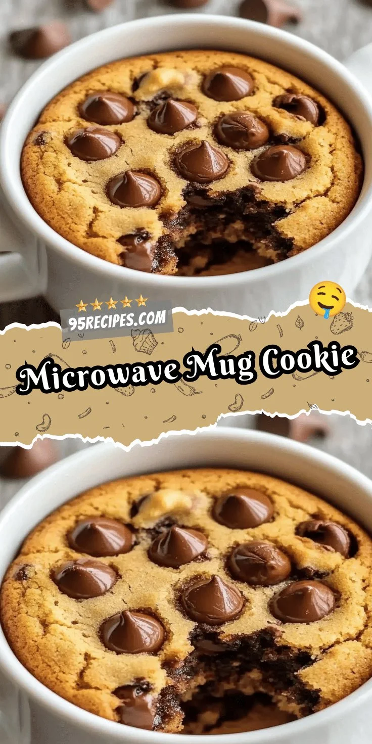 Delicious chocolate chip Microwave Mug Cookie served in a mug