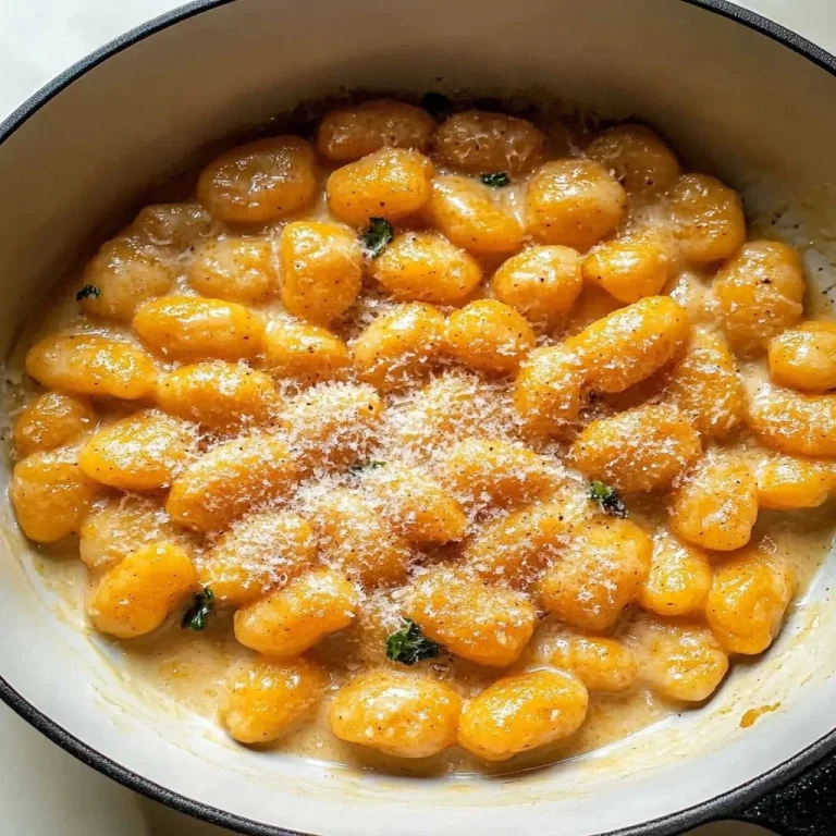 Delicious plate of homemade pumpkin gnocchi served with sage butter.