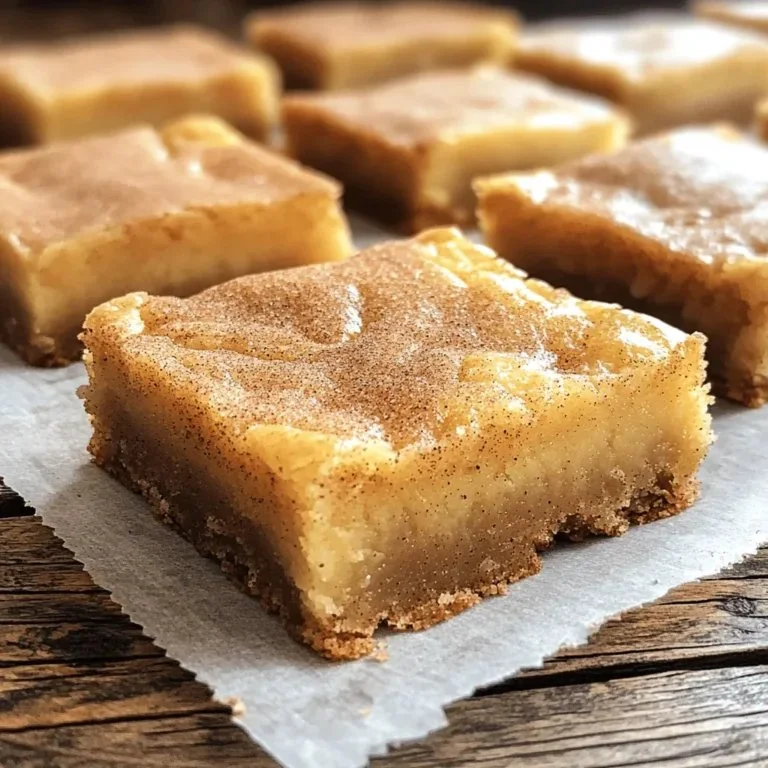 Delicious snickerdoodle blondies, soft and sweet treat for dessert.