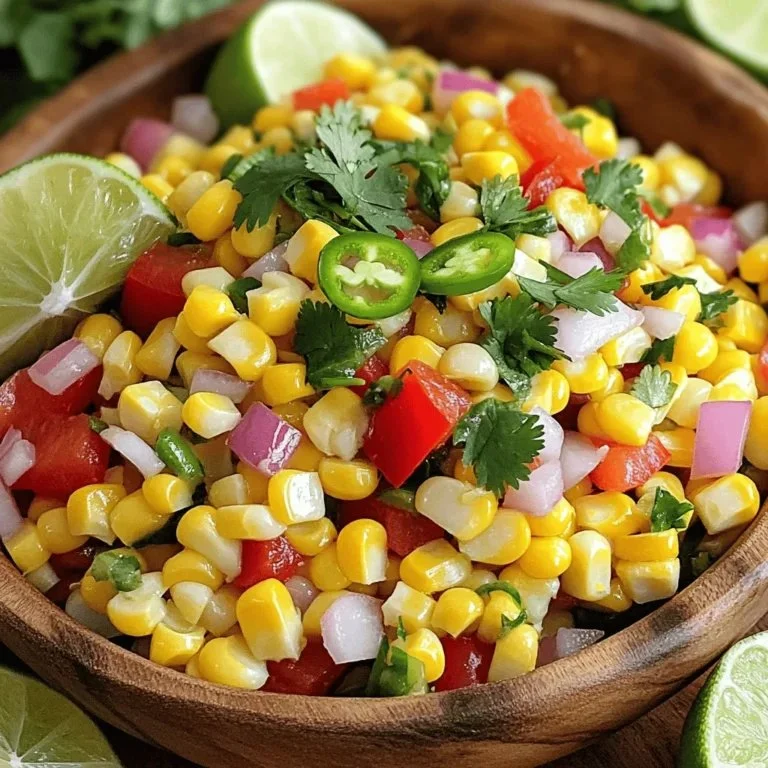 Spicy Cilantro Lime Corn Salad served in a bowl with garnished cilantro.
