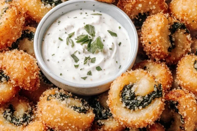 Spinach Feta Puff Pastry Twists served on a plate