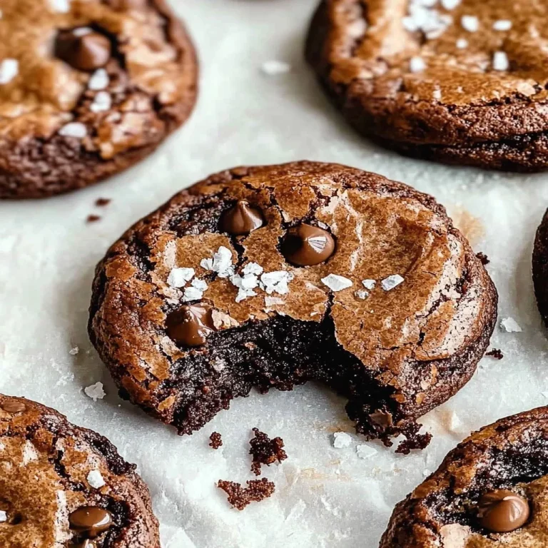 Delicious fudgy chewy brookies displayed on a plate with chocolate drizzle.