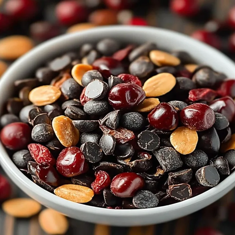 Vampire Bite Trail Mix featuring nuts, seeds, and dried fruits for a spooky snack.